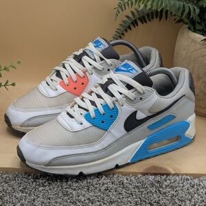 Nike Air Max 90 Chlorine Blue Red Mens Size 8 Women's 9.5 Shoes